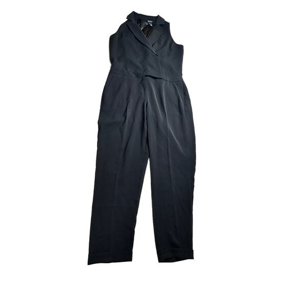 White House Black Market Tuxedo Sleeveless Jumpsuit Tuxedo Double breasted Sz 6 - Picture 6 of 16
